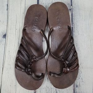 BODRUMLU | thick leather galena artisan boho flat sandals